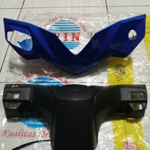 Batok Totok Depan Belakang Front Rear Handle Cover BEAT KARBU BIRU TUA KVY 2008 2009 2010 2011 2012 Merk Win