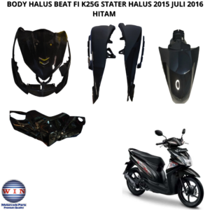 Body Bodi HALUS FULL SET 4 ITEM BEAT FI ESP HITAM K25G STATER HALUS 2015 JULI 2016 Merk Win