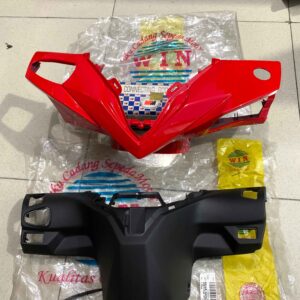 Batok Totok Depan Belakang Front Rear Handle Cover BEAT MERAH LED DELUXE 2020 2021 2022 2023 Merk WIN