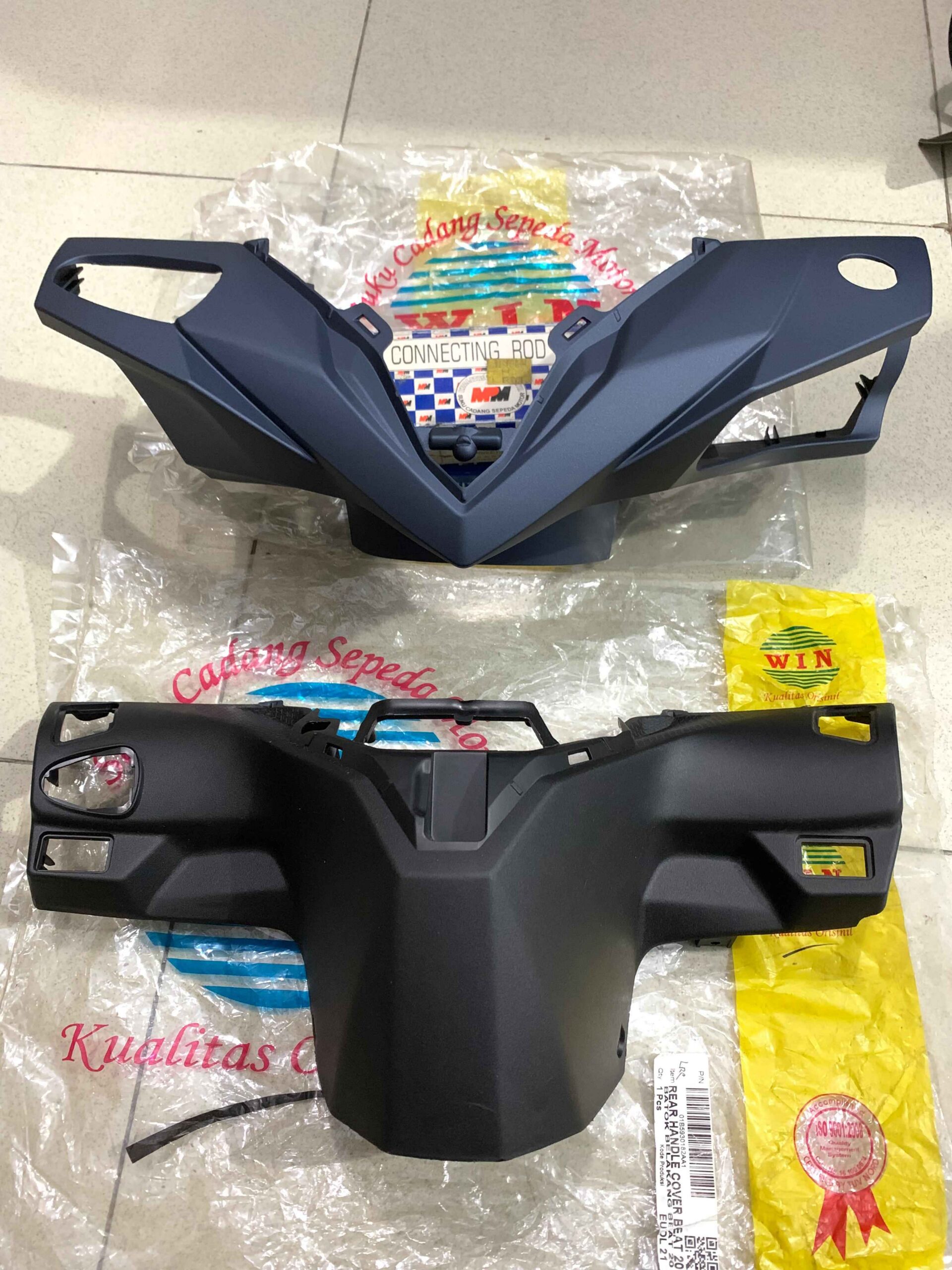 Batok Totok Depan Belakang Front Rear Handle Cover BEAT BIRU DOFF LED DELUXE 2020 2021 2022 2023 Merk WIN