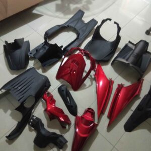 Complete Komplit Body Bodi Kap FULL Set 13 ITEM Body Bodi BEAT KARBU MERAH MAROON KVY 2008 2009 Merk Win