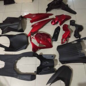 Complete Komplit Body Bodi Kap FULL Set 13 ITEM Body Bodi BEAT KARBU MERAH MAROON KVY 2010 2011 2012 Merk Win