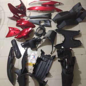 Complete Komplit FULL Set 18 ITEM Body Bodi Vario Karbu MERAH MAROON KVB 2006 2007 2008 2009 2010 2011 MERK WIN