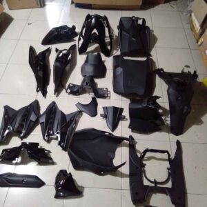 Complete Komplit Body Bodi Kap FULL Set 17 ITEM BEAT DELUXE HITAM NON CHARGER 2020 2021 2022 2023 Mei 2024 Merk Win