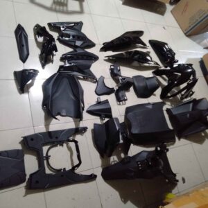 Complete Komplit Body Bodi Kap FULL Set  17 ITEM BEAT DELUXE HITAM CHARGER 2020 2021 2022 2023 Mei 2024 Merk Win