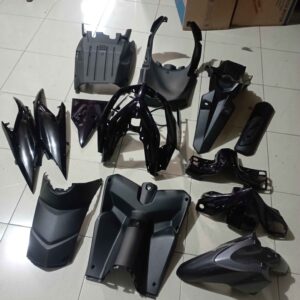 Complete Komplit Full Set 15 ITEM Body Bodi VARIO TEKNO TECHNO 110 KARBU HITAM KVBS 2009 2010 2011 2012 2013 Merk Win