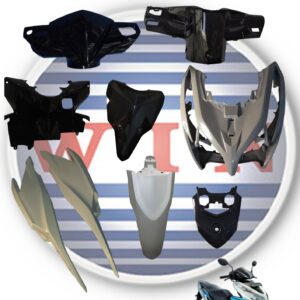 Body Bodi Halus FULL SET 8 ITEM VARIO TECHNO TEKNO 125 PUTIH KZR 2012 2013 2014 MERK WIN