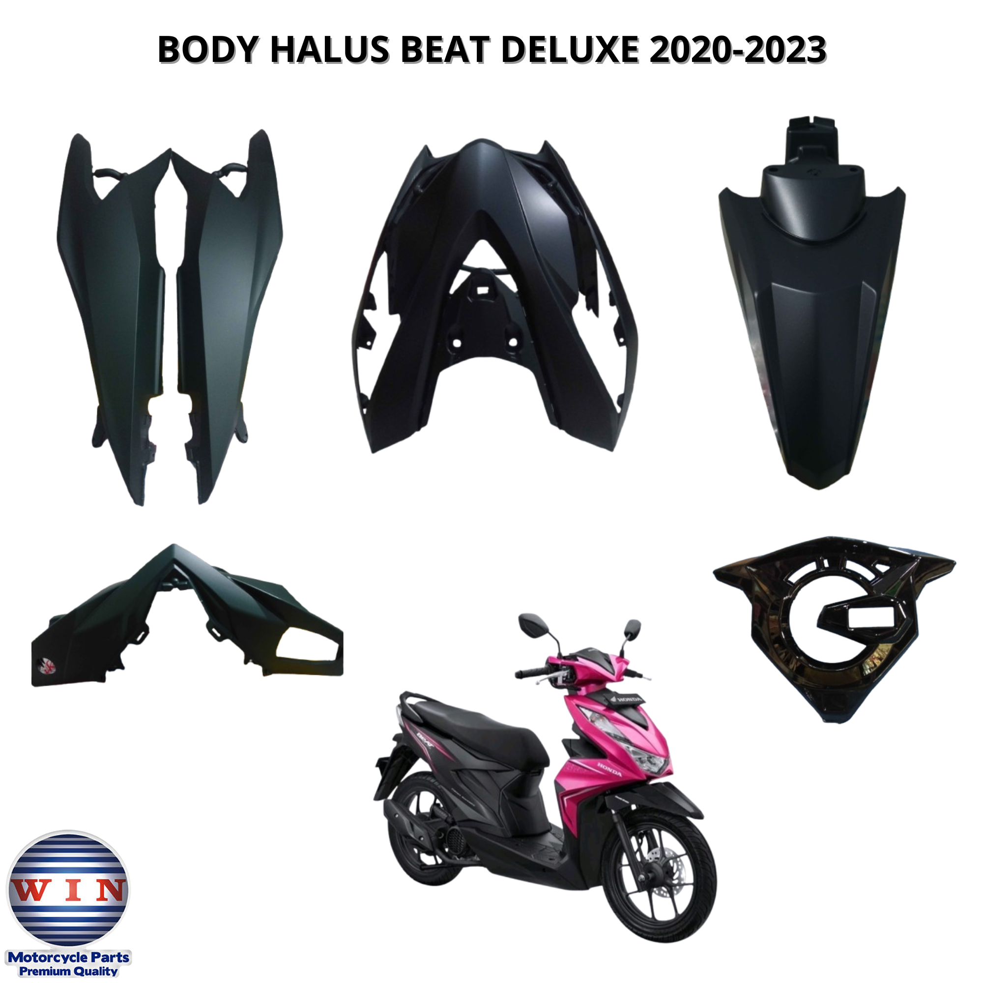 Body Bodi HALUS FULL SET 5 ITEM BEAT DELUXE K1A 2020 2021 2022 2023 Mei 2024 Merk Win