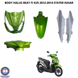 Body Bodi HALUS FULL SET 4 ITEM BEAT FI HITAM K25 STATER KASAR 2012 2013 2014 Merk Win