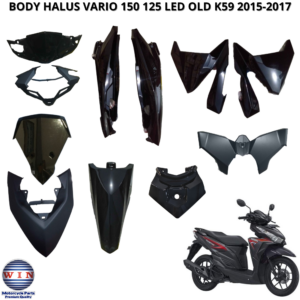 Bodi Body Halus FULL SET 7 ITEM VARIO 150 125 LED OLD HITAM K59 2015 2016 2017-Maret 2018 Merk WIN